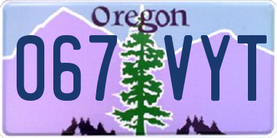 OR license plate 067VYT