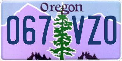 OR license plate 067VZO