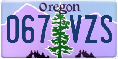 OR license plate 067VZS