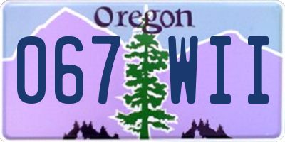 OR license plate 067WII