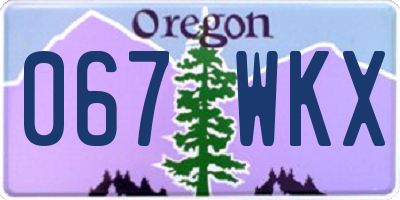 OR license plate 067WKX