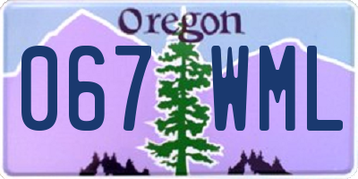 OR license plate 067WML