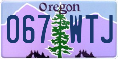 OR license plate 067WTJ