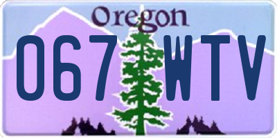 OR license plate 067WTV