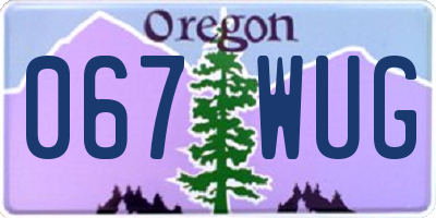 OR license plate 067WUG