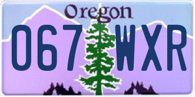 OR license plate 067WXR