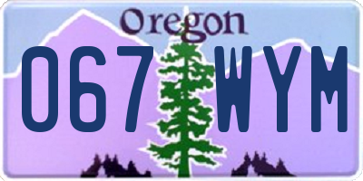 OR license plate 067WYM