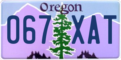 OR license plate 067XAT