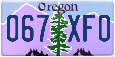OR license plate 067XFO