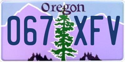 OR license plate 067XFV