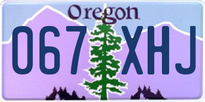 OR license plate 067XHJ