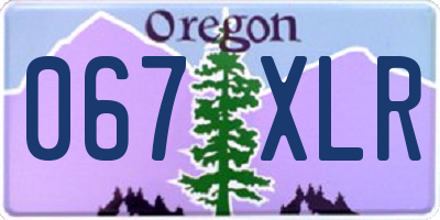 OR license plate 067XLR