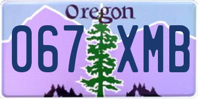 OR license plate 067XMB