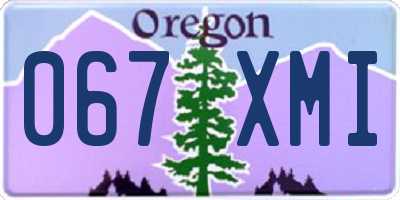 OR license plate 067XMI