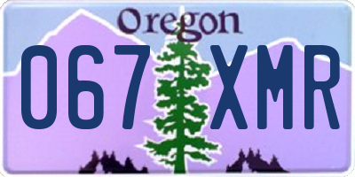 OR license plate 067XMR