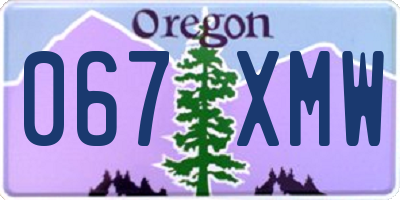 OR license plate 067XMW