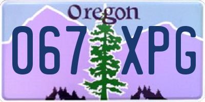 OR license plate 067XPG