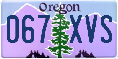 OR license plate 067XVS