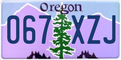 OR license plate 067XZJ