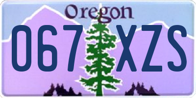 OR license plate 067XZS