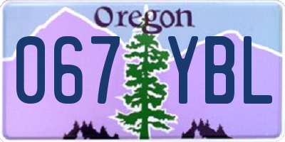 OR license plate 067YBL