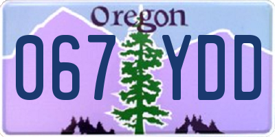 OR license plate 067YDD