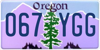 OR license plate 067YGG