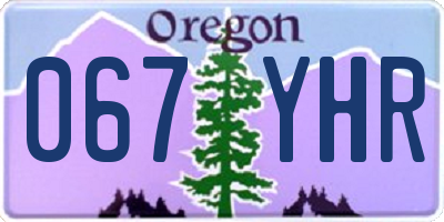 OR license plate 067YHR