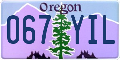 OR license plate 067YIL