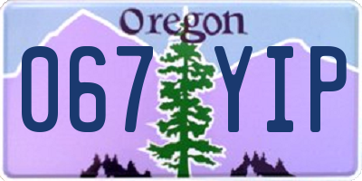 OR license plate 067YIP