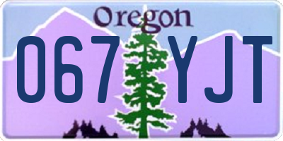 OR license plate 067YJT