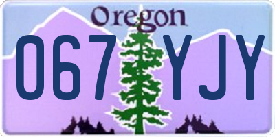 OR license plate 067YJY