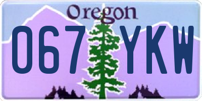 OR license plate 067YKW