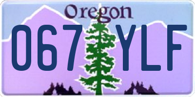 OR license plate 067YLF
