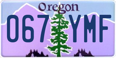 OR license plate 067YMF