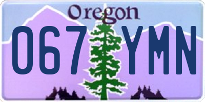 OR license plate 067YMN