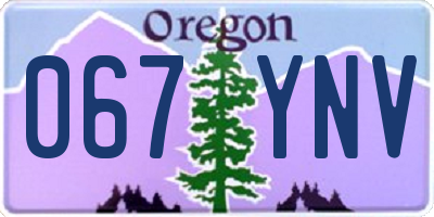 OR license plate 067YNV