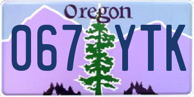 OR license plate 067YTK