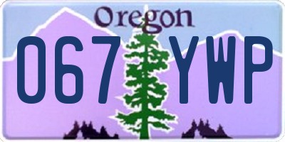 OR license plate 067YWP