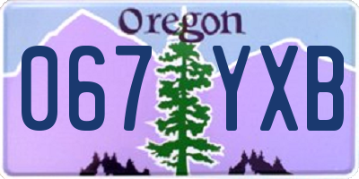 OR license plate 067YXB