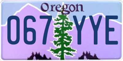 OR license plate 067YYE