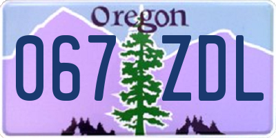 OR license plate 067ZDL