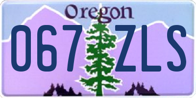 OR license plate 067ZLS