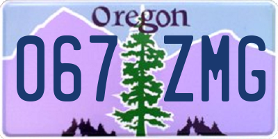 OR license plate 067ZMG