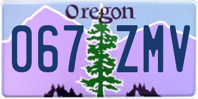 OR license plate 067ZMV