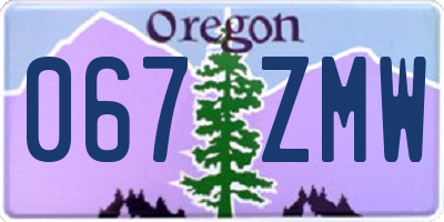 OR license plate 067ZMW