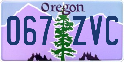 OR license plate 067ZVC
