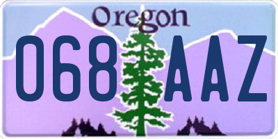 OR license plate 068AAZ