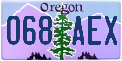 OR license plate 068AEX