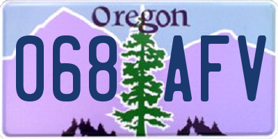 OR license plate 068AFV